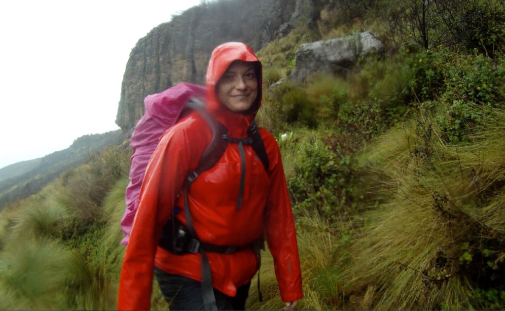 Woman on expedition in Kenya