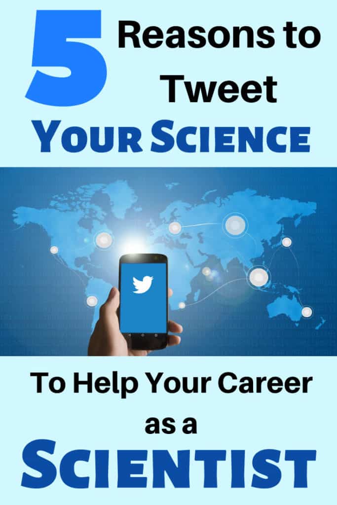 A banner indicating to tweet your science