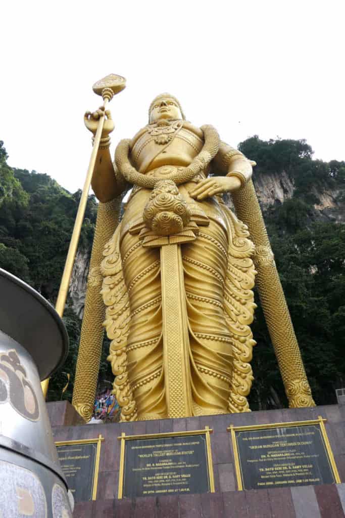 A picture of the largest Murugan statue