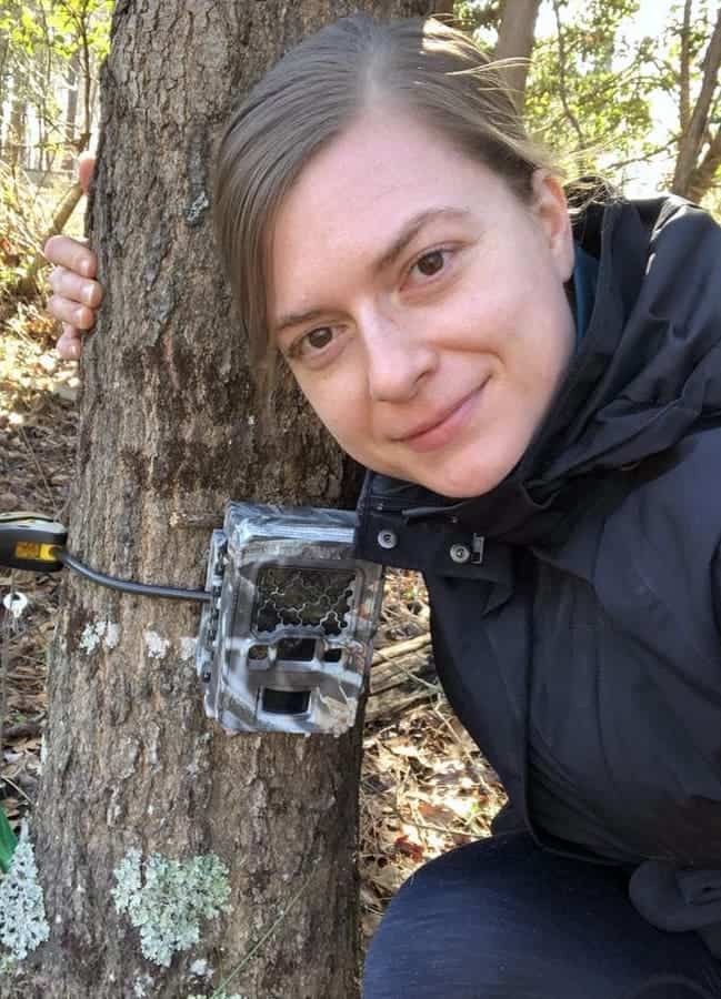 Stephanie Schuttler with Camera trap